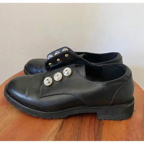 Kurt Geiger Bax Slip On Oxford Shoes Women’s 38 in Black - Picture 5 of 11